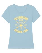 Yellowstone National Park Tricou mânecă scurtă guler larg fitted Damă Expresser