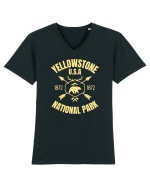 Yellowstone National Park Tricou mânecă scurtă guler V Bărbat Presenter