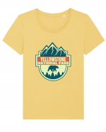 Yellowstone National Park Tricou mânecă scurtă guler larg fitted Damă Expresser