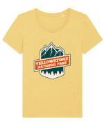 Yellowstone National Park Tricou mânecă scurtă guler larg fitted Damă Expresser