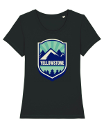 Yellowstone National Park Tricou mânecă scurtă guler larg fitted Damă Expresser