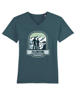 Yellowstone National Park Tricou mânecă scurtă guler V Bărbat Presenter