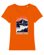 Yellowstone National Park Tricou mânecă scurtă guler larg fitted Damă Expresser