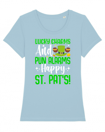 Lucky charms and pun alarms. Happy St. Pat's! Sky Blue