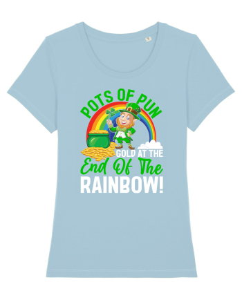 Pots of pun gold at the end of the rainbow! Sky Blue