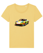 Masina Sport Pop Art Tricou mânecă scurtă guler larg fitted Damă Expresser
