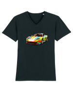Masina Sport Pop Art Tricou mânecă scurtă guler V Bărbat Presenter