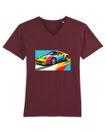 Masina Sport Pop Art Tricou mânecă scurtă guler V Bărbat Presenter