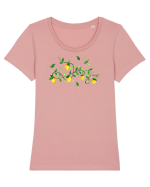 Lemon crush Tricou mânecă scurtă guler larg fitted Damă Expresser