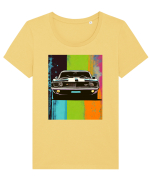 Masina Sport Pop Art Tricou mânecă scurtă guler larg fitted Damă Expresser