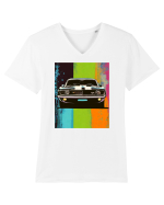 Masina Sport Pop Art Tricou mânecă scurtă guler V Bărbat Presenter