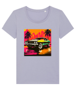 Masina Sport Pop Art Tricou mânecă scurtă guler larg fitted Damă Expresser