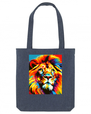 Lion Pop Art Midnight Blue