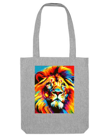 Lion Pop Art Heather Grey