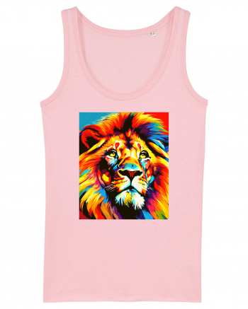 Lion Pop Art Cotton Pink