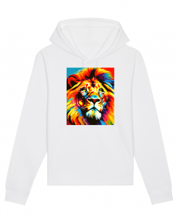 Lion Pop Art White