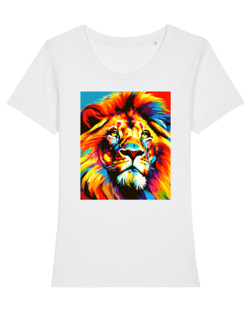 Lion Pop Art White
