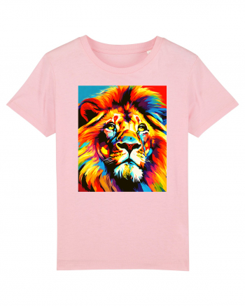 Lion Pop Art Cotton Pink