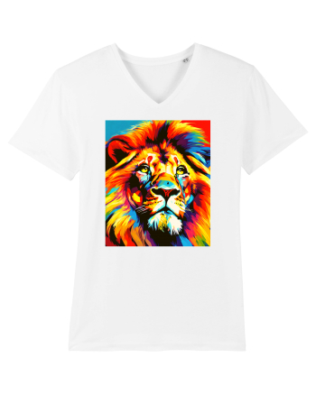 Lion Pop Art White