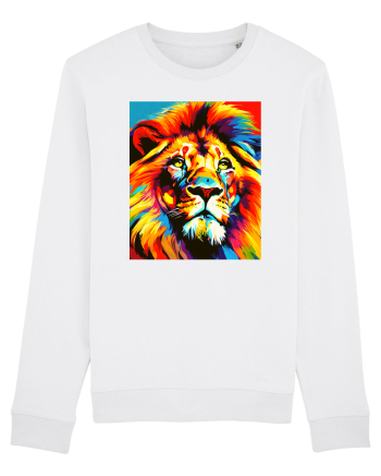 Lion Pop Art White