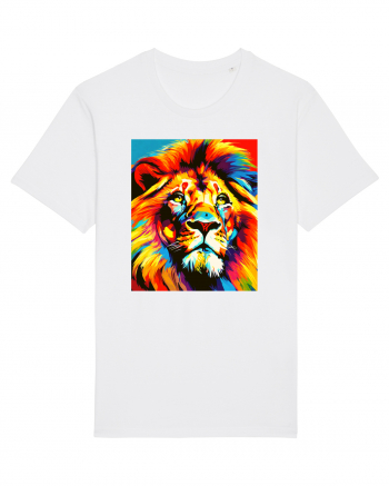 Lion Pop Art White