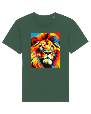 Lion Pop Art Bottle Green