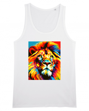 Lion Pop Art White