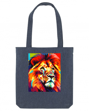 Lion Pop Art Midnight Blue