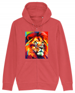 Lion Pop Art Hanorac cu fermoar Unisex Connector