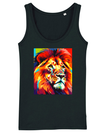 Lion Pop Art Black