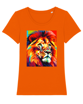 Lion Pop Art Bright Orange