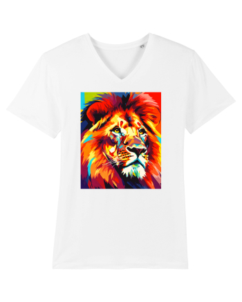 Lion Pop Art White