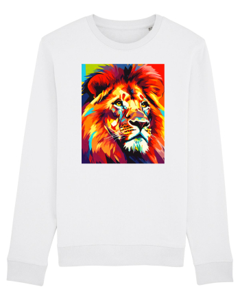 Lion Pop Art White