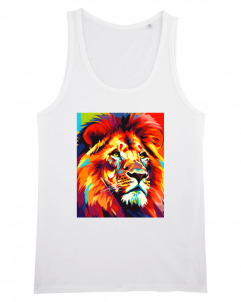 Lion Pop Art White