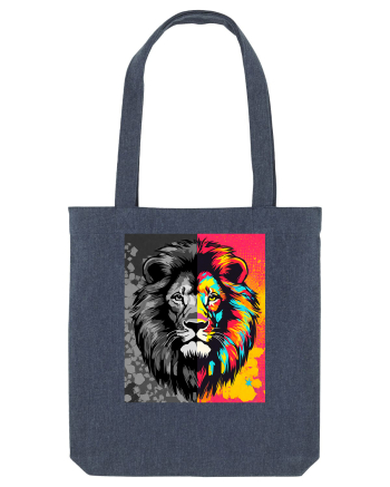 Lion Pop Art Midnight Blue
