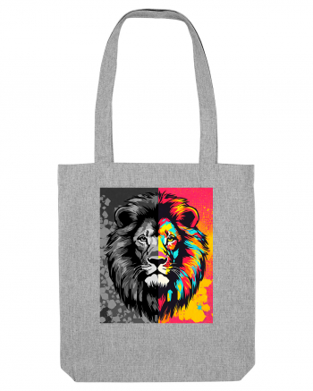 Lion Pop Art Heather Grey