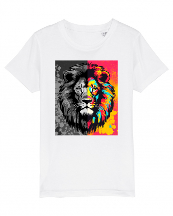 Lion Pop Art White