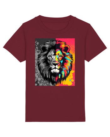 Lion Pop Art Burgundy