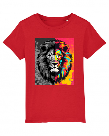 Lion Pop Art Red