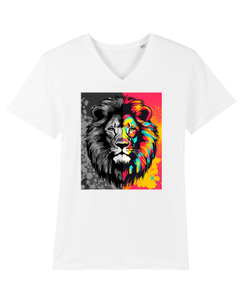 Lion Pop Art White