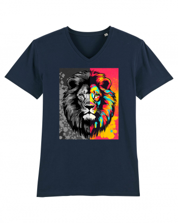 Lion Pop Art French Navy