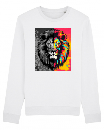 Lion Pop Art White