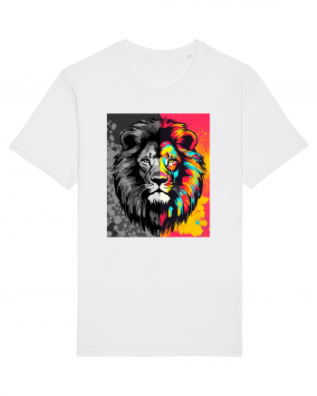 Lion Pop Art White