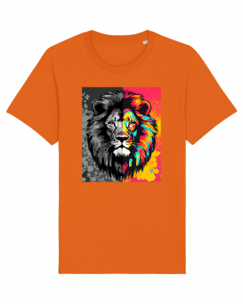 Lion Pop Art Bright Orange