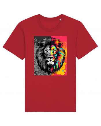 Lion Pop Art Red