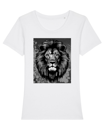 Lion Pop Art White