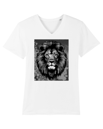 Lion Pop Art White