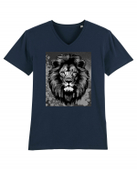 Lion Pop Art Tricou mânecă scurtă guler V Bărbat Presenter