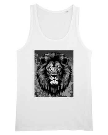 Lion Pop Art White