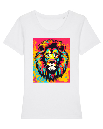 Lion Pop Art White